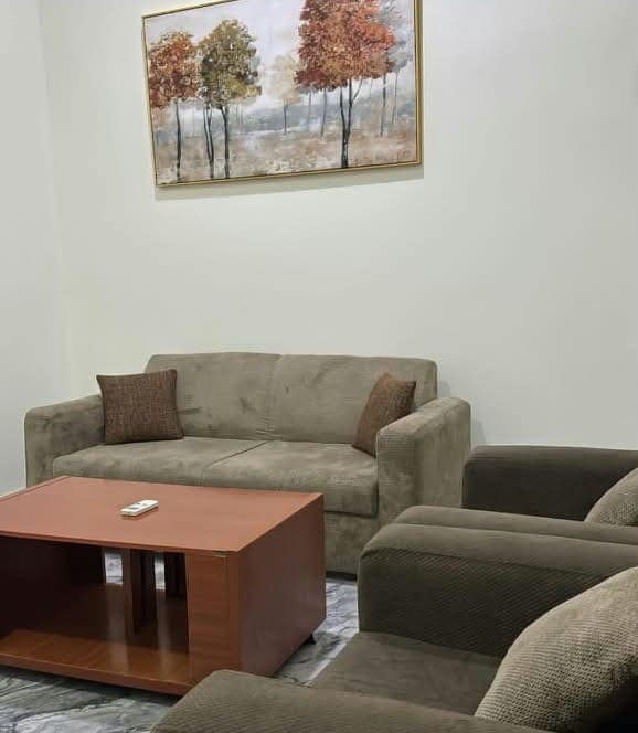 Sitting area with sofas and coffee table